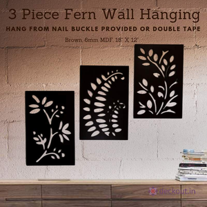 3 Piece Fern Wall Hanging-deckout.in