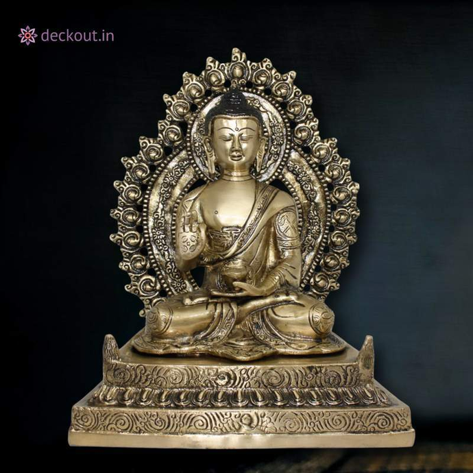 Golden Brass Buddha-deckout.in