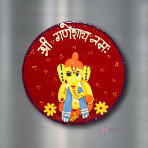 Ganesha Red - Fridge Magnet-deckout.in