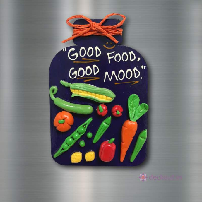 Good Food Good Mood - Fridge Magnet-deckout.in