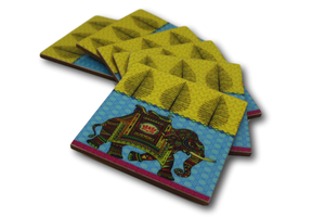 Royal Elephant Coasters - Set of 6-deckout.in