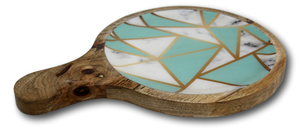 Mango Wood Laminated Circular Patters-deckout.in