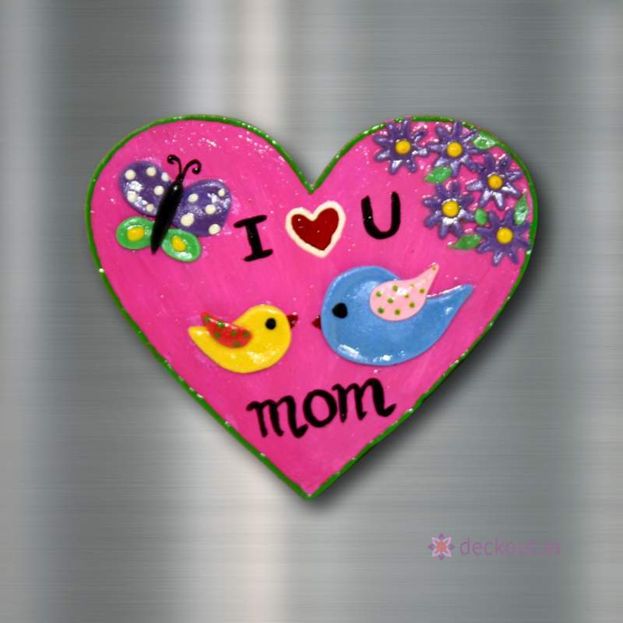 Love You Mom - Fridge Magnet-deckout.in