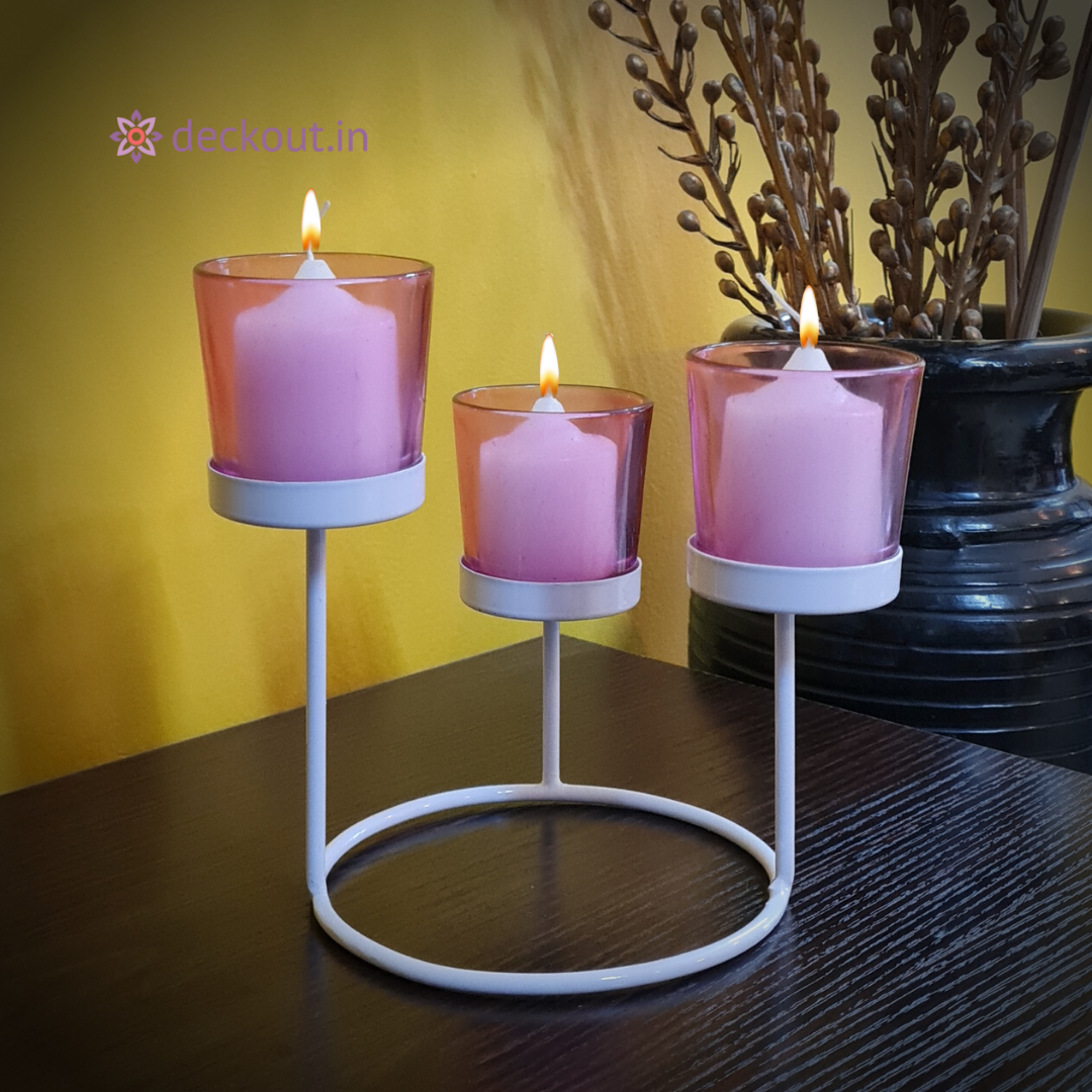 Pink Votive Candlestand