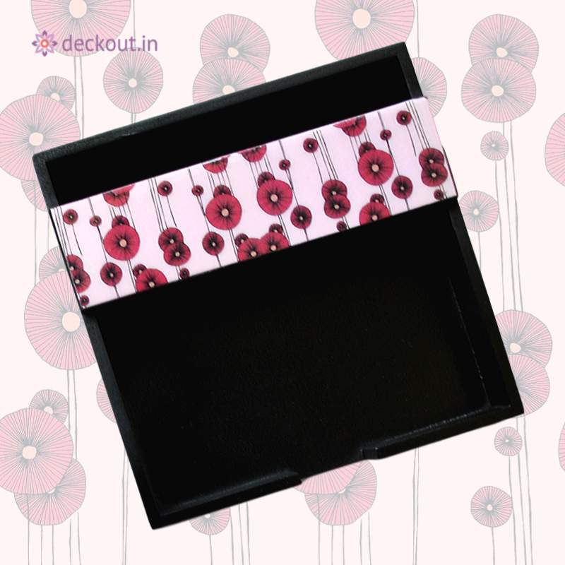 Paper Napkin Holder - Pink Poppy-deckout.in