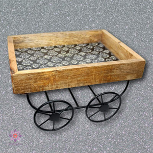 Mango Wood Serving Cart-deckout.in